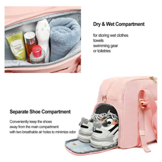 Sports Yoga Gym Bag With Shoe Compartment