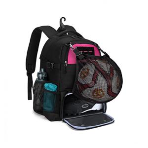 School Soccer Team Backpack Bag With Mesh Ball Holder