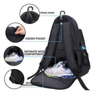 Junior Tennis Backpack With Shoe Compartment
