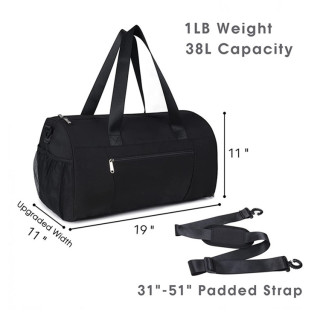 Men's Fitness Sports Gym Tote Bag With Wet Pocket