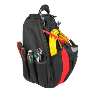 Wide Mouth Backpack Leather Tool Punch Bag With Wheels