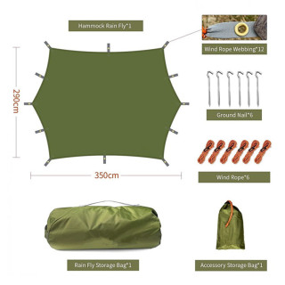 Large Waterproof Camping Rain Fly Tent Tarp