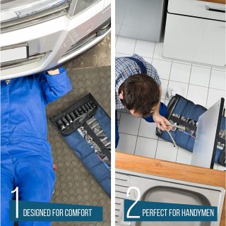 Small Tool Roll Organizer Bag For Mechanic Electrician