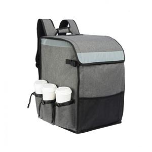 Insulated Food Delivery Backpack with Drink Holder