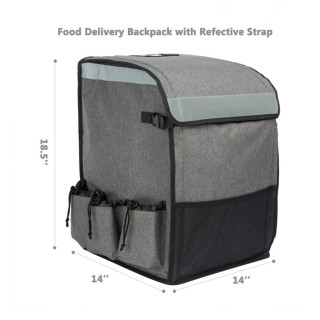 Insulated Food Delivery Backpack with Drink Holder