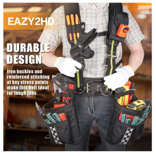 Heavy Duty Tool belt with suspenders for men carpenter