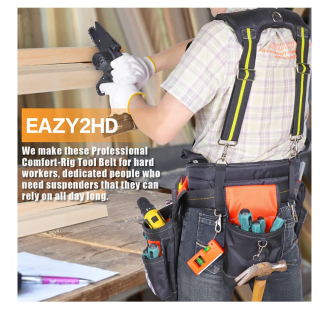 Heavy Duty Tool belt with suspenders for men carpenter