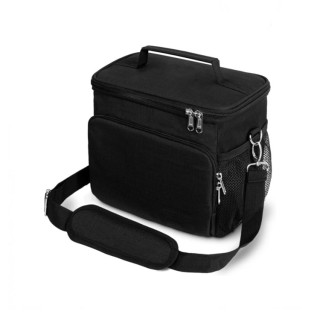 Schwarzes Kühltaschen-Set für die Lunchbox fürs Büro