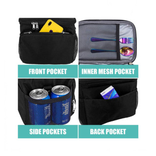 Black Cooler Lunch Box Bag Kit For Office