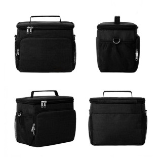 Black Cooler Lunch Box Bag Kit For Office