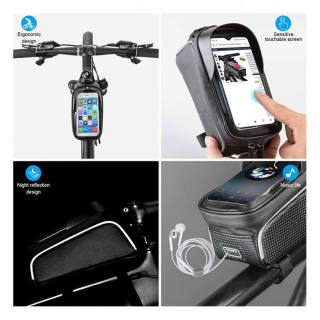 Front Frame Tube Bicycle Bag Waterproof Phone Case