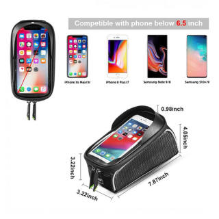 Front Frame Tube Bicycle Bag Waterproof Phone Case