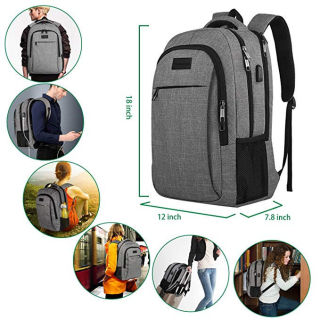Travel Laptop Backpack For Men With USB Charging Port