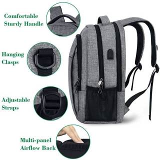 Travel Laptop Backpack For Men With USB Charging Port