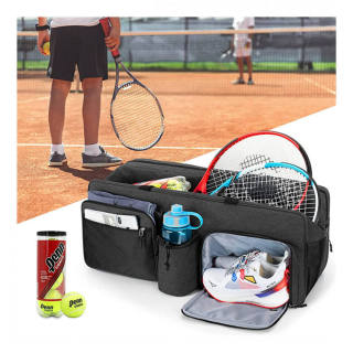 Foldable Travel Duffle Bag With Shoes Compartment