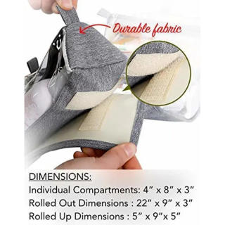 Overnight Hanging Roll Up Toiletry Travel Bag With Hook