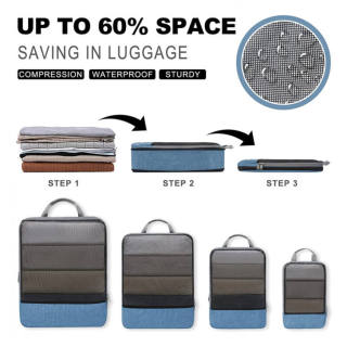 4 Pcs Packing Travel Organizer Cubes Luggage Organizers