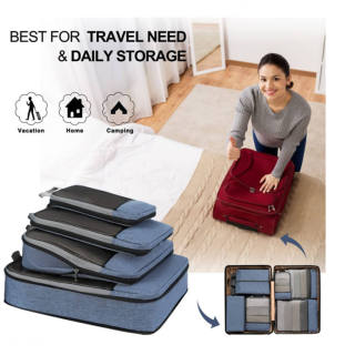 4 Pcs Packing Travel Organizer Cubes Luggage Organizers