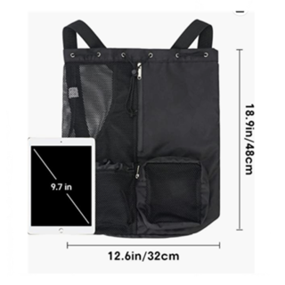 Black Swimming Backpack Swim Bag
