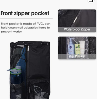 Black Swimming Backpack Swim Bag