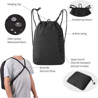 Men's Small Sports Drawstring Gym Backpack Bag