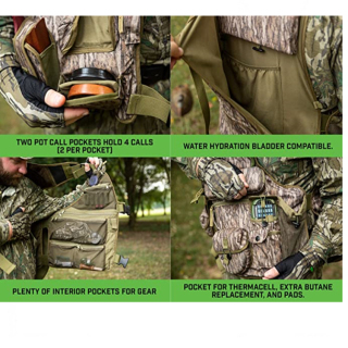 Youth Ground Green Leaf Turkey Vest With Seat