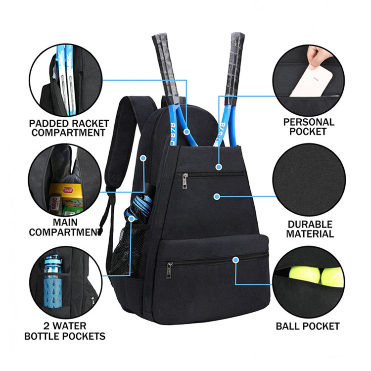 tennis backpack with shoe compartment