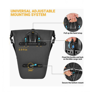 Small Waterproof Bike Pannier Backpack Bag Rear Rack