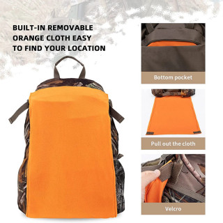 Camo Hunting Combat Daypack For Rifle Bow Gun Frame