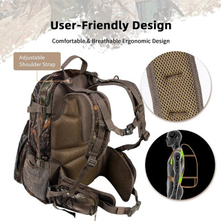 Camo Hunting Combat Daypack For Rifle Bow Gun Frame