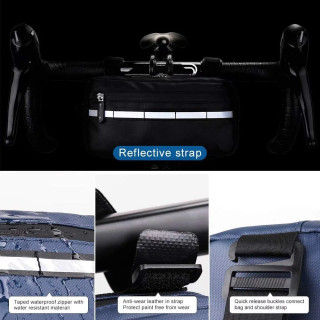 Bike Frame Handlebar Bag Waterproof Shoulder Waist Bag