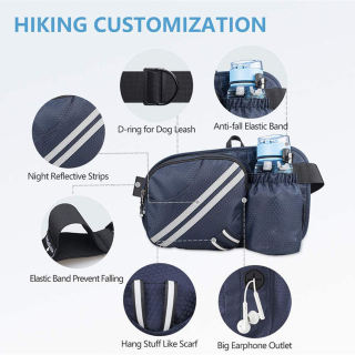 Fanny Hip Pack 2 Water Bottle Holders Lumbar Belt Running