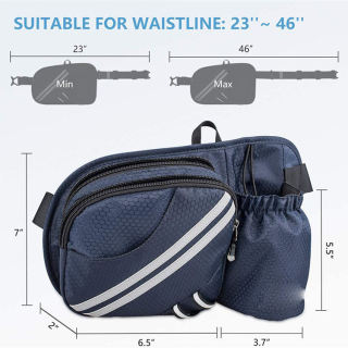 Fanny Hip Pack 2 Water Bottle Holders Lumbar Belt Running