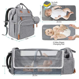 Travel Diaper Backpack With USB Charging Port For Moms