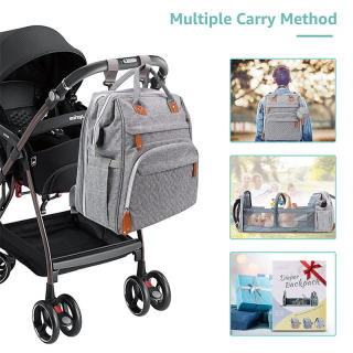 Travel Diaper Backpack With USB Charging Port For Moms