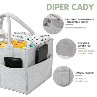 Cotton Baby Diaper Caddy Organizer Basket