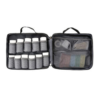 Large Padded Pill Bottle Organizer Travel Medicine Bag