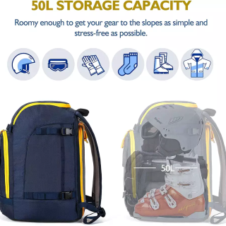 Air Travel Ski Bag And Ski Boot Bag Combo For Children