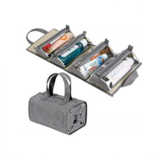 Overnight Hanging Roll Up Toiletry Travel Bag With Hook