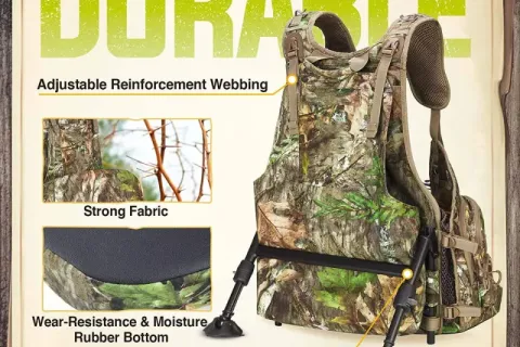 Caratteristiche di Turkey Hunting Vest Large Game Backpack con sedile