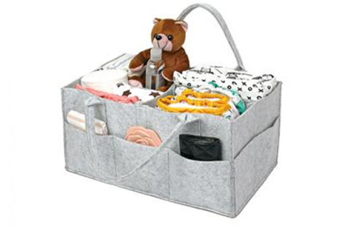 Simplify parenting with the Cotton Baby Diaper Box Organizer Basket