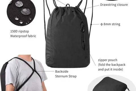 Petit sac à dos de sport à cordon de serrage pour homme : votre compagnon idéal pour les JO de Paris 2024