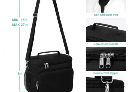 Presentamos el kit de bolsa para lonchera Black Cooler: su compañero perfecto para la oficina y el picnic al aire libre