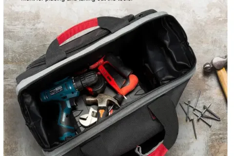 Geantă de tote pentru instrumente de viteză pentru electrician din pânză rezistentă: un must-have pentru muncă și utilizare zilnică