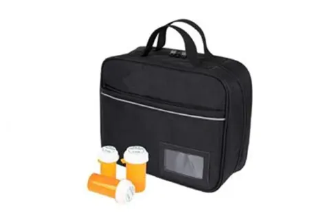 La solution ultime pour les voyages et la maison : grand sac à médicaments rembourré pour organisateur de flacons de pilules