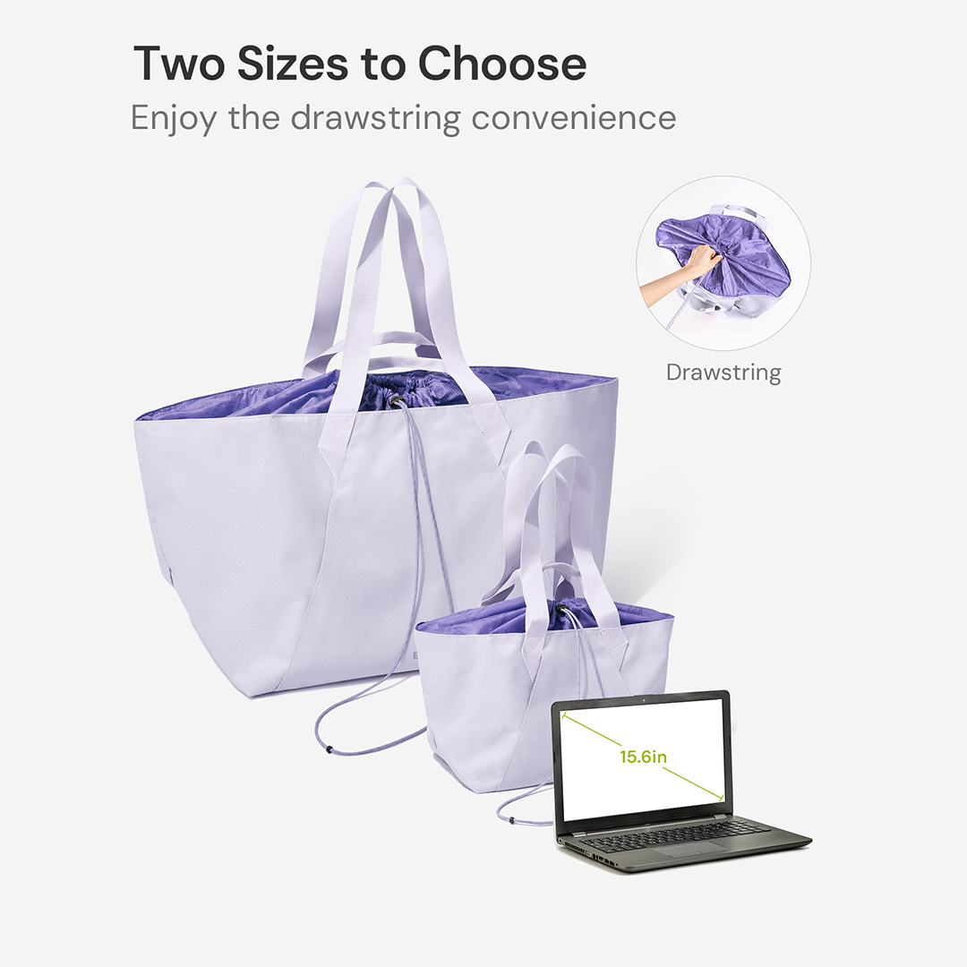 purple foldable tote bag