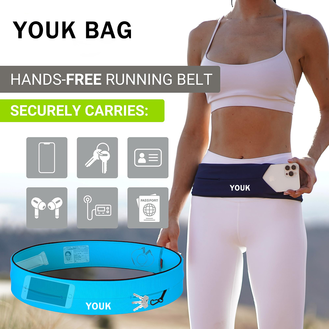 blue running waist bag blue running waist bag