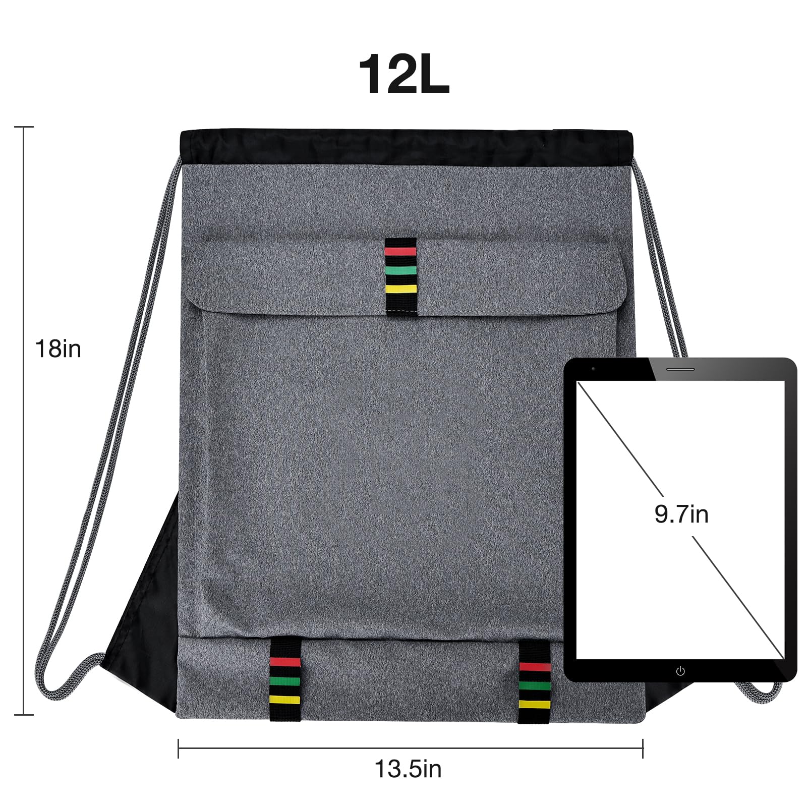 gray drawstring backpack gray drawstring backpack