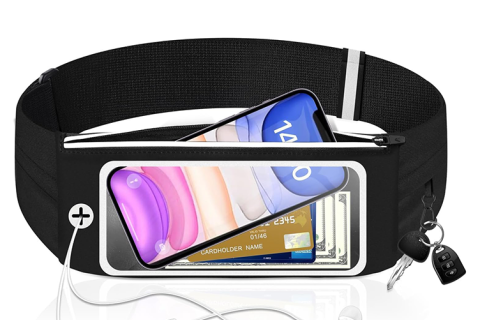 Courez librement : la ceinture de course ultime anti-transpiration avec accès à l'écran tactile