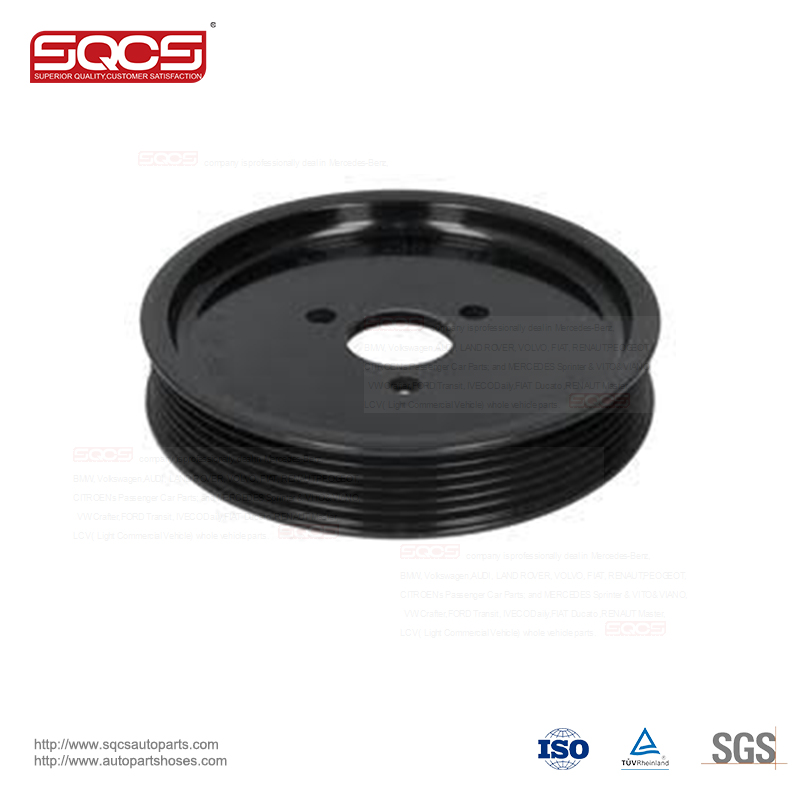 SQCS pump pulley parts OE 6112300115 aluminum power steering pump pulley for mercedes sprinter 901 902 903 904 J